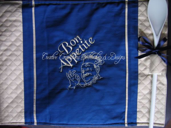 A
BC: Machine Embroidery Designs, French Chef Designs