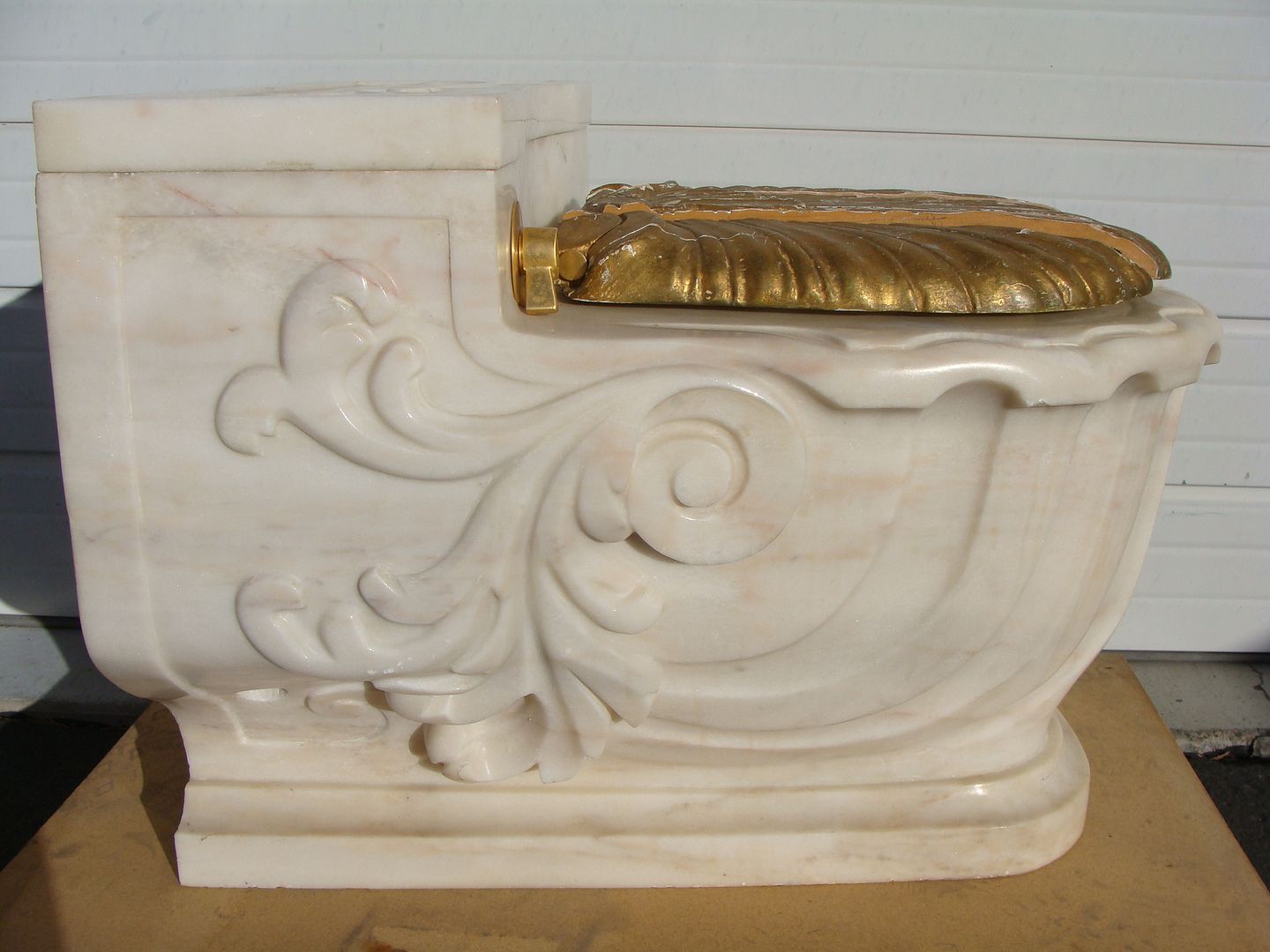 Sherle Wagner Marble Nautilus Hand Carved Italian Marble Shell Toilet