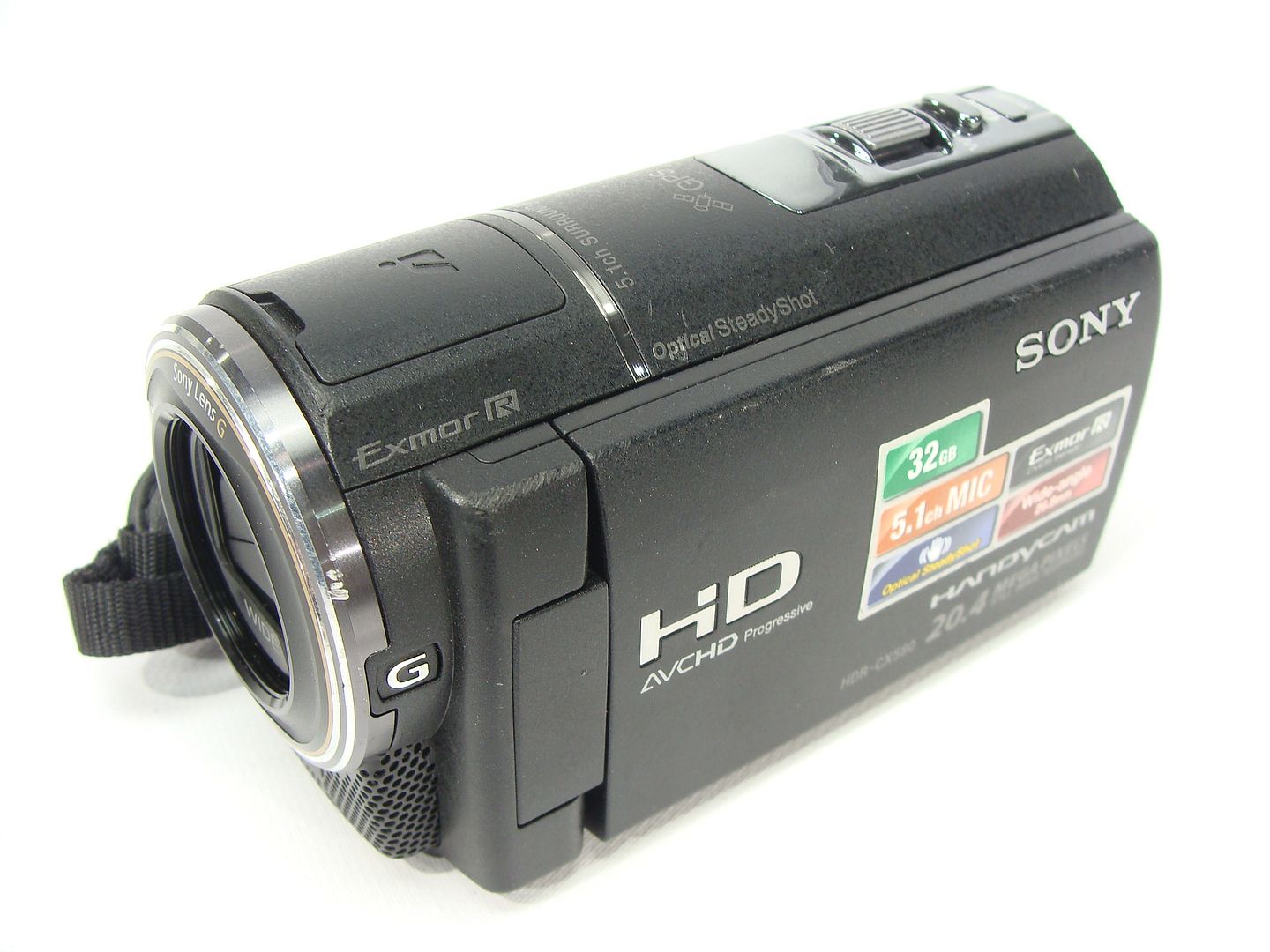 Sony Black Handycam HDR‑CX580V 20.4MP HD Camcorder GPS 5.1CH Mic