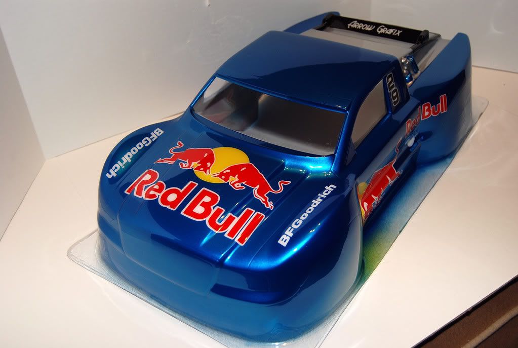 traxxas slash red bull body