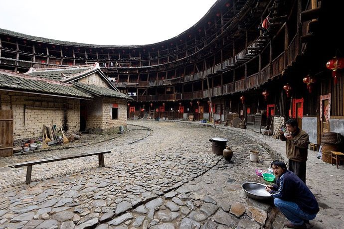 etrange maison Hakka en Chine