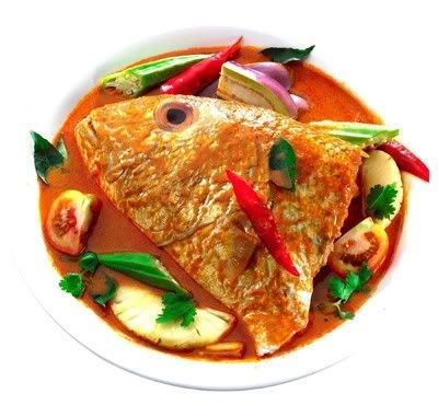 Shown above: Fish Head Curry, or is it Curry Fish Head? Well, I was ...
