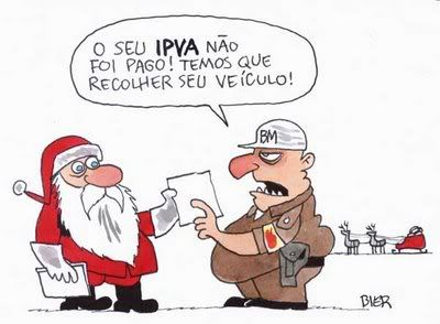 Charge do Bier Papai Noel e IPVA Charge do Bier Papai Noel não pagou o IPVA
