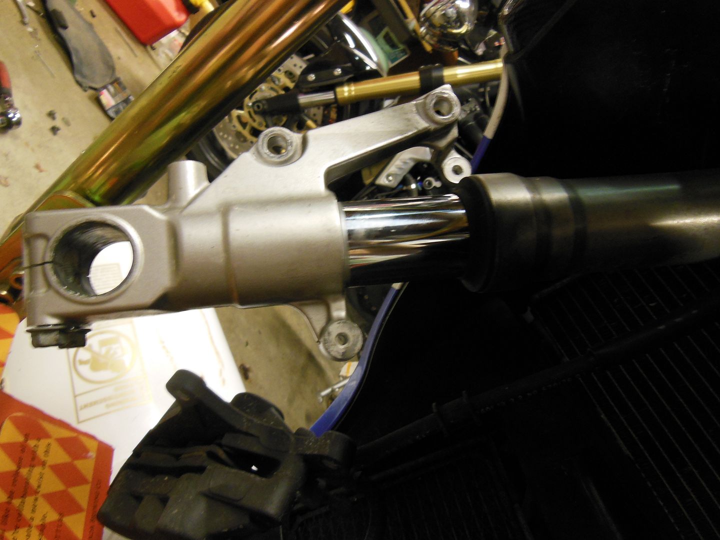 Need help/advice for removing springs from lowered front forks