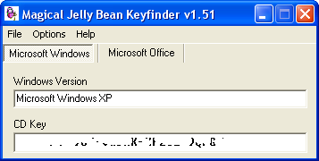 mjb Free CD Key Finder for Windows XP, Office, Vista
