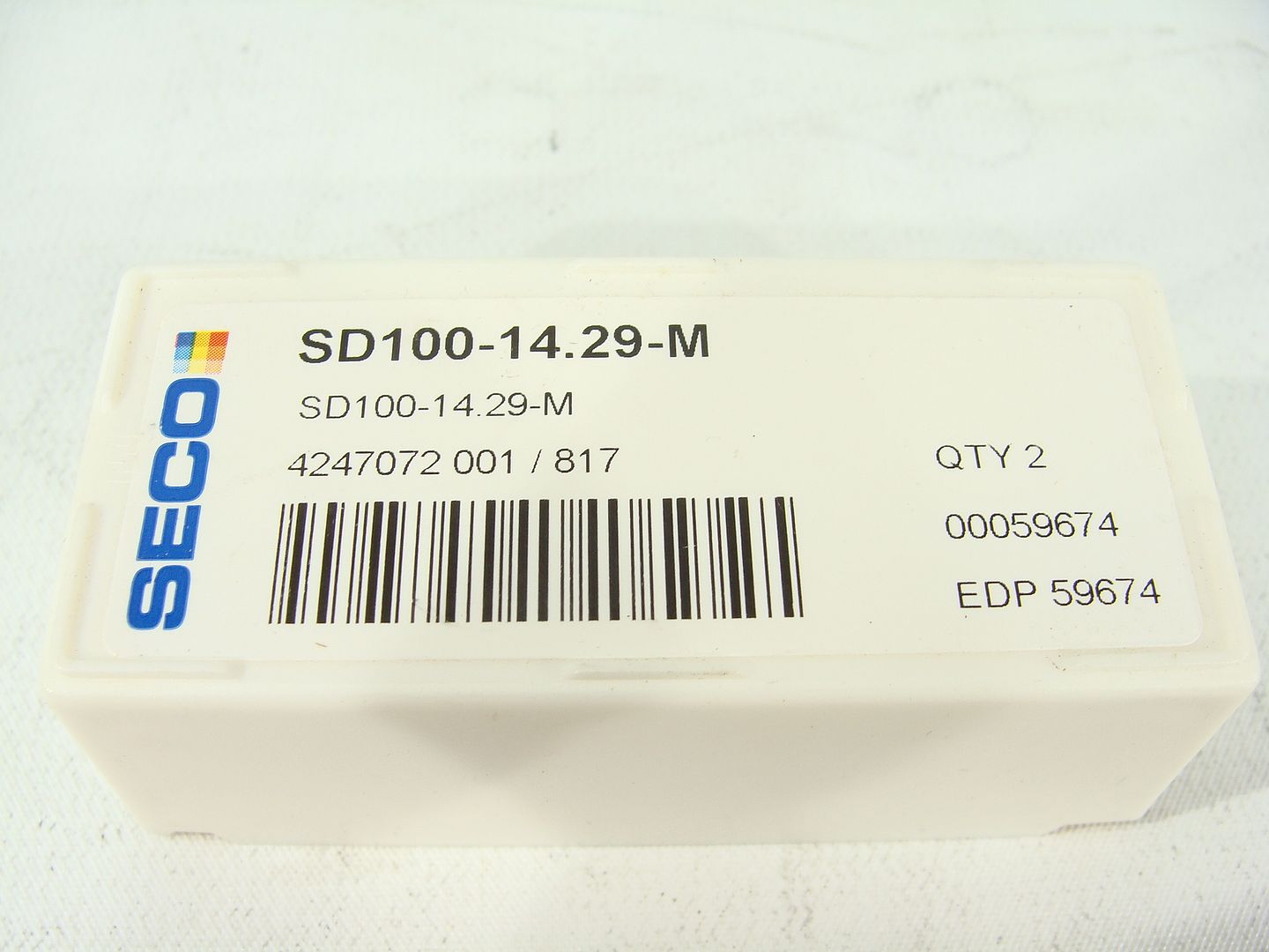 2pc New SECO SD100-14.29-M 14.29mm 0.5626/" Replaceable Carbide Drill Tip Insert