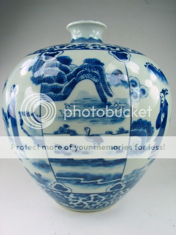 Four Bel esprits * Chinese Blue & White Vase  