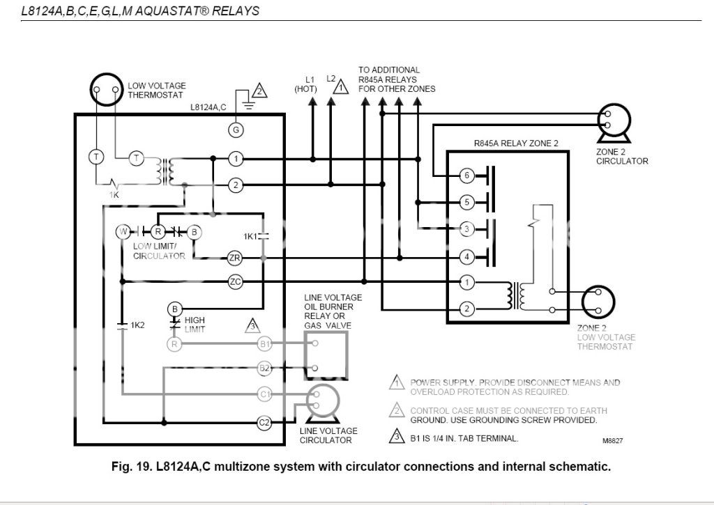 aquastat wired incorrectly? - DoItYourself.com Community ... l8124a aquastat wiring diagram 