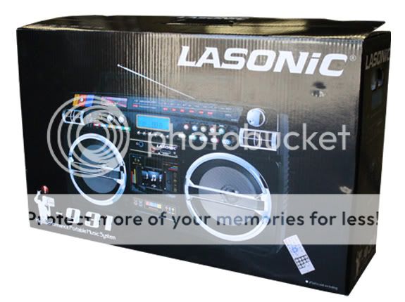 LASONIC i 931x (i931x) Ghetto Blaster iPod iPhone Dock USB SD Boom Box